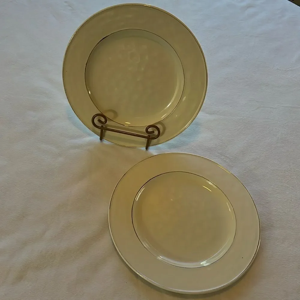 Martillo Pier 1 Imports Martillo Creme Brulee SET OF 2 DINNER Plates hammered